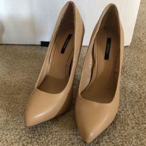 Tan high heels